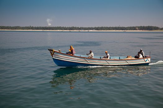 Indian people are enjoying boating