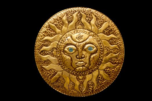 golden sun handcraft from Mediterranean isolated