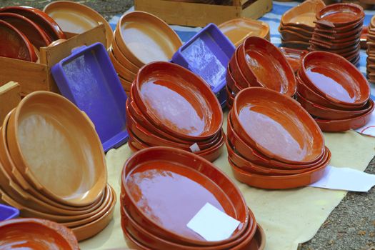 Clay pottery shop market traditional handcraft