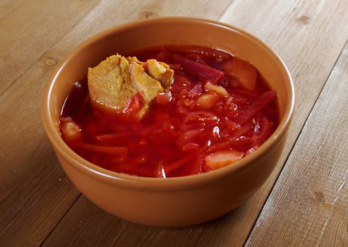  red-beet soup (borscht) 