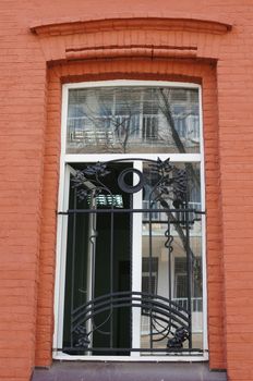 Art-Nouveau decorated window