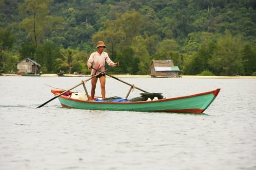 Local fisherman, Ream National Park, Cambodia