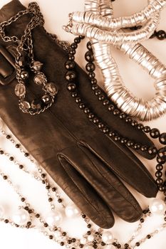 vintage fashion accessories toned image