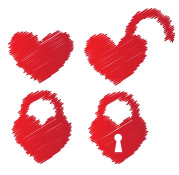 heart shaped padlocks