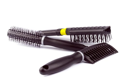 three hairbrushes