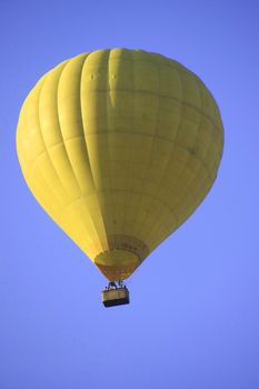 Hot-air balloon in a blue sky