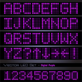 Purple Digital Font
