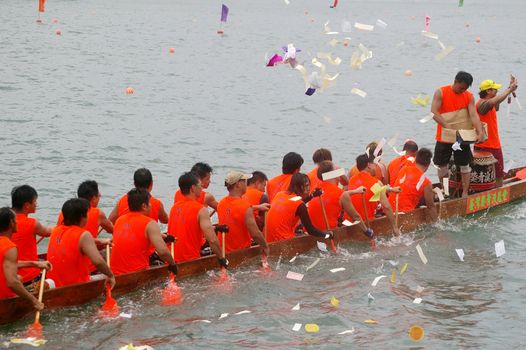 Dragon boat race in Tung Ng Festival, Hong Kong