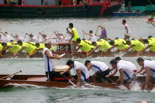 Dragon boat race in Tung Ng Festival, Hong Kong