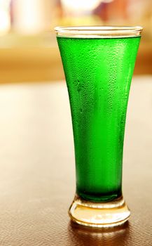 Cold green beer