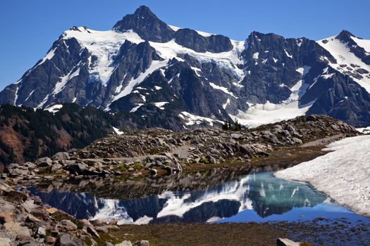 Mount Shuksan Small Reflection Artist Point Washington State