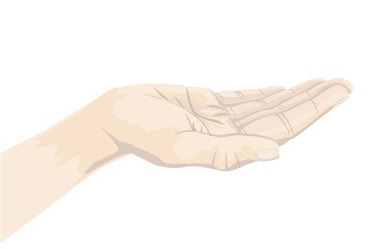 a hand for conceptual usage, vector format.