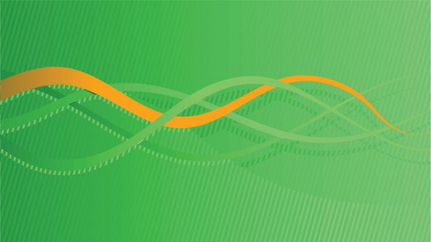 Vector abstract green and orange background