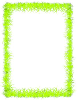 Vector fresh grass frame with copy-space for your text or photo