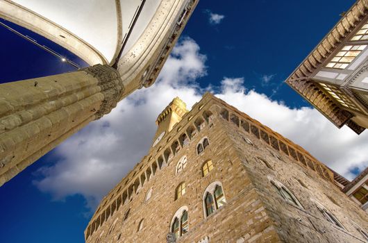 Palazzo Vecchio and Piazza della Signoria in Florence. Beautiful