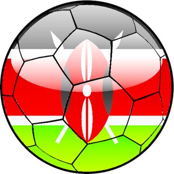 Kenya flag on soccer ball