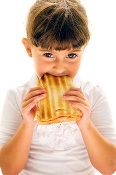 girl eating sandwich