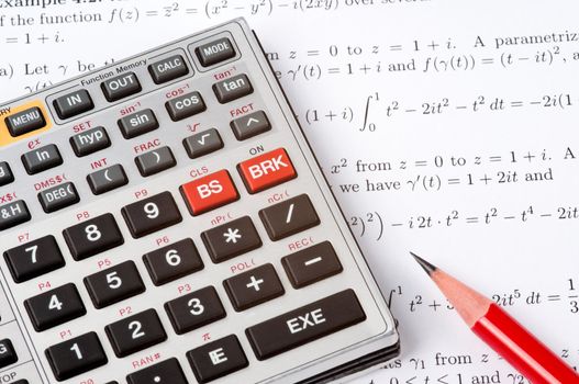 Scientific Calculator Next to Maths