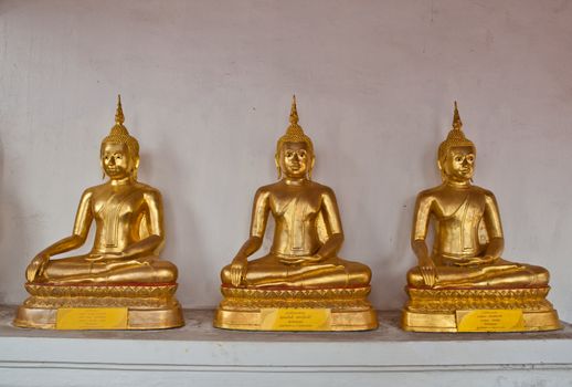 Golden Buddha statue in a temple