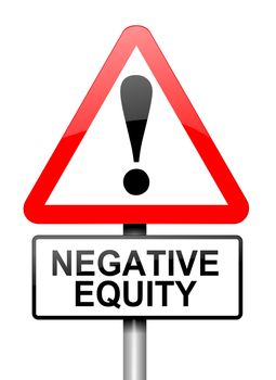 Negative equity concept.