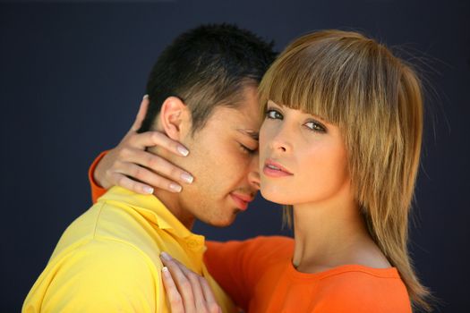 Young couple in an embrace