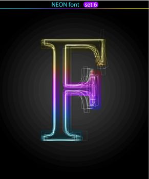Neon letter  F