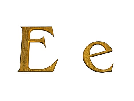 One letter of golden alphabet