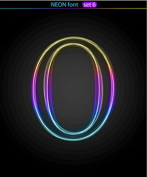 Neon letter  O