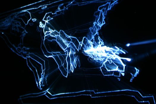 abstract map glow