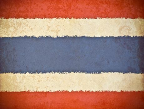 old grunge paper with Thailand flag background