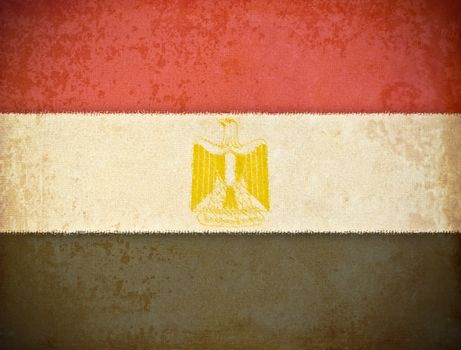 old grunge paper with Egypt flag background