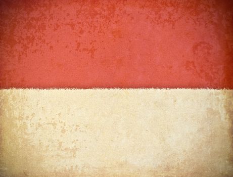 old grunge paper with Indonesia flag background