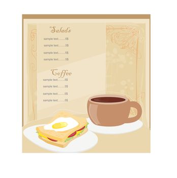 Template designs of menu coffee shop and restaurant