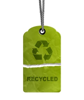 torn Eco Recycle Tag