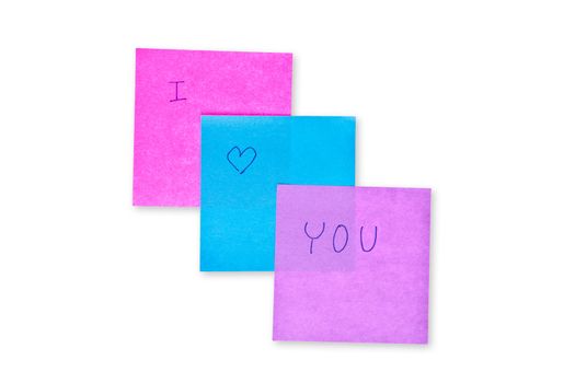 I love you paper note