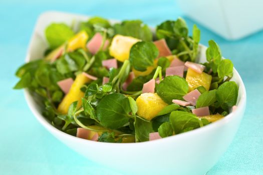 Watercress Pineapple Ham Salad