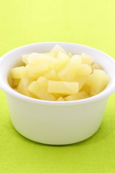 homemade pinapple tidbits, tangy and sweet fruit with a vibrant tropical flavor that balances the tastes of sweet and tart. 