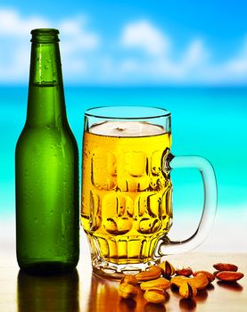 Cold beer on the beach