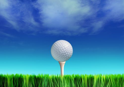 tee and golf-ball