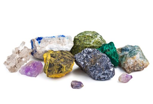 collection of minerals isolated
