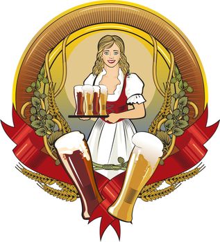 girl beer waitress