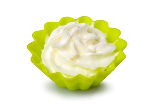 Portion of whipped cream