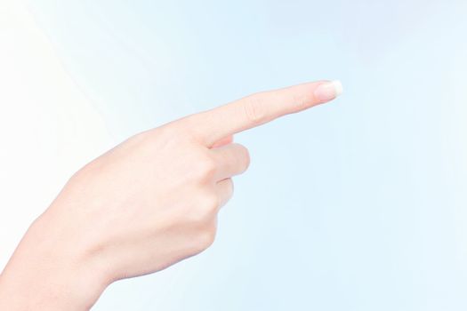 point with index finger