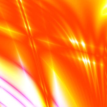 generated red and yellow rays dissecting space