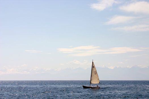 sailing vessel travelling on ocean