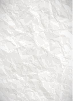 Paper background - vector white crumpled texture