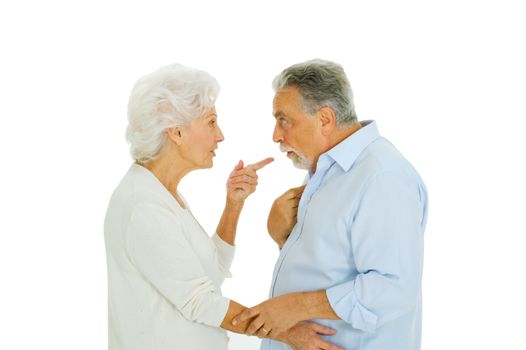 elderly couple disagreement