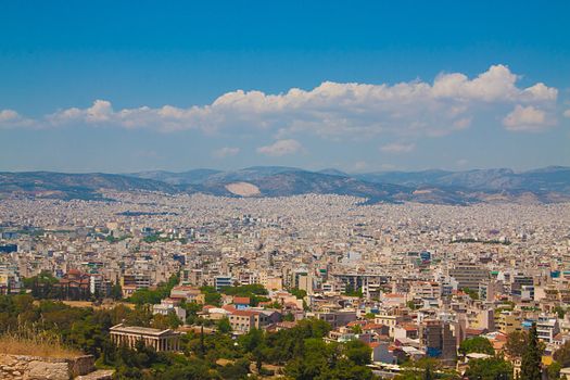 ocean of houses in Athens