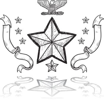 US Army military vector insignia