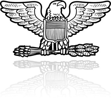 US military eagle vector insignia
